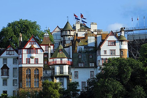 Historic city houses, Edinburgh, Scotland, Great Britain, Europe