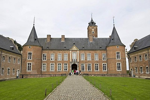 Alden Biesen Castle in the Bilzen district of Rijkhoven, former commandry of the Teutonic Order, Province of Limburg, Belgium, Europe