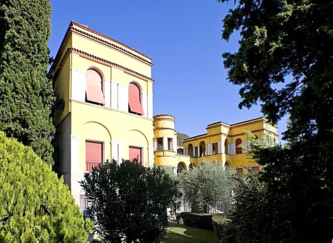 Archive and library at the Vittoriale degli Italiani, Italian victory monument, property of the Italian poet Gabriele D'Annunzio, Gardone Riviera, Lake Garda, Italy, Europe