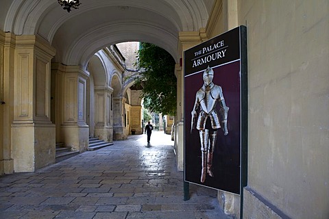 Entrance to the Grandmaster's Palace on Republic Street, Valletta, Malta, Europe