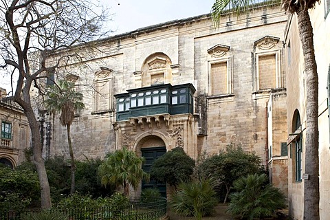 Entrance to the Grandmaster's Palace with Prince Alfred Courtyard on Republic Street, Valletta, Malta, Europe