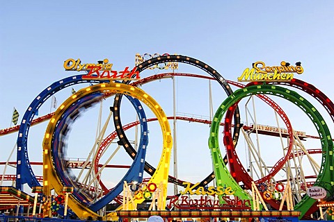 Barths Olympia Roller Coaster, Oktoberfest Beer Festival, or Wies'n, Munich, Bavaria, Germany, Europe