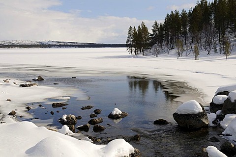 Inari Lake near Partakko, Finland, Europe