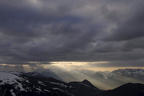 Clouds over Wildschoenau, Tyrol, Austria, Europe