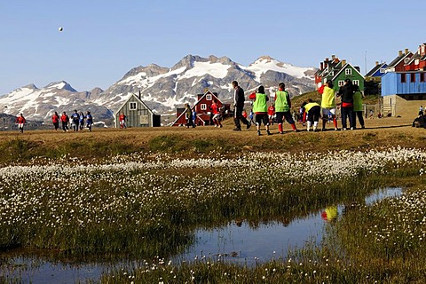 Women's football in Tasiilaq, Ammassalik, East Greenland