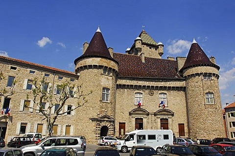 Castle, historical building, Ardeche, Rhone-Alpes, France, Europe