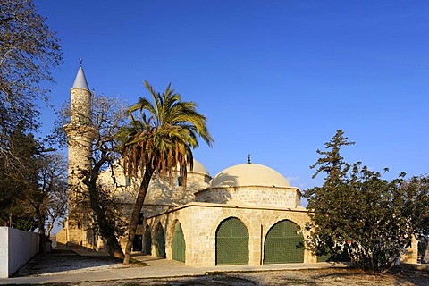 Hala Sultan Tekke Mosque, fourth most important islamic pilgrimage site, Larnaca, Cyprus, Asia