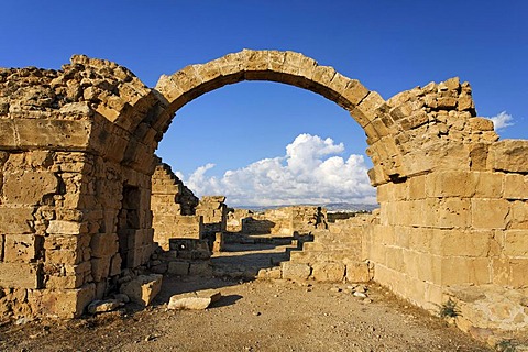 Saranda Kolones fortress, archway, archeology, UNESCO World Heritage Site, Kato, Paphos, Pafos, Cyprus, Europe