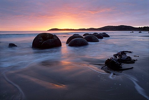 Moerake Boulders by sunrise, East Coast, South Island, New Zealand