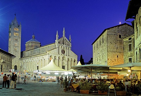 San Cerbone Cathedral, Palazzo Pretorio, Piazza Garibaldi, Massa Marittima, province of Grosseto, Tuscany, Italy, Europe