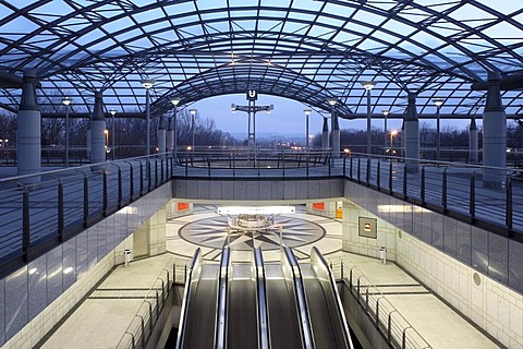 Westfalenhallen subway station, Dortmund, Ruhr Area, North Rhine-Westphalia, Germany, Europe