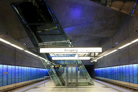 Rathaus-sued underground station, Bochum, Ruhr area, North Rhine-Westphalia, Germany, Europe