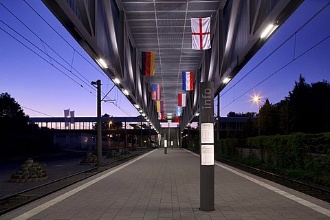 Veltins Arena tram stop, Gelsenkirchen, Ruhr area, North Rhine-Westphalia, Germany, Europe