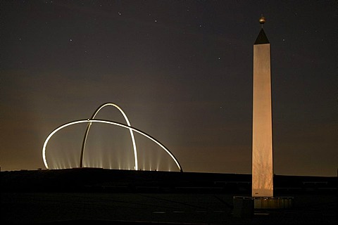 Horizontobservatorium, observatory and sundial, on Hoheward slag heap, Herten, Ruhr area, North Rhine-Westphalia, Germany, Europe