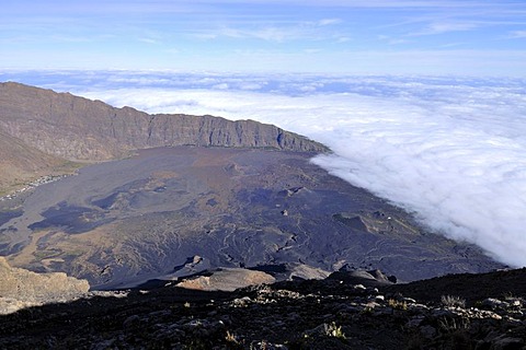 Northern end of the caldera, Cha das Caldeiras, Pico de Fogo Volcano, Fogo Island, Cape Verde Islands, Africa