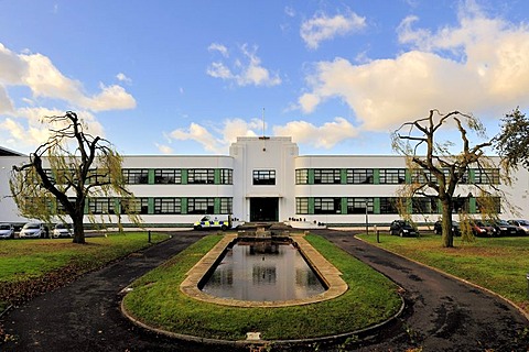 The police station at Hatfield, part of the former British Aerospace plant, Art Deco style, Hertfordshire, England, United Kingdom, Europe