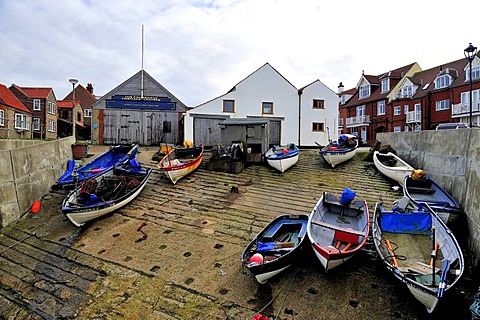 Fishing boats at Sheringham on the Norfolk coast, England, United Kingdom, Europe