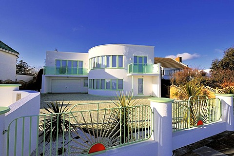 An Art Deco house at Frinton, Essex, England, Great Britain, Europe