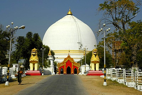 Round cupola, Buddhist tempel, Pagode, Sagaing near Mandalay, Birma, Burma, Myanmar, South Asia