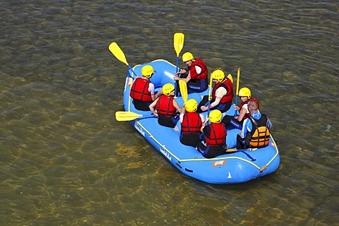 Rafting, artificial whitewater course, Canoe Park at Lake Markkleeberg, Leipzig, Saxony, Germany, Europe