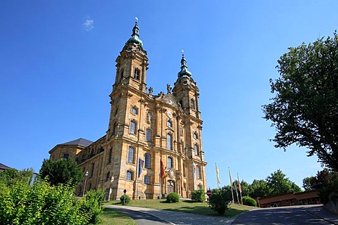 Vierzehnheiligen Basilica near Bad Staffelstein in Lichtenfels region, Upper Franconia, Bavaria, Germany, Europe