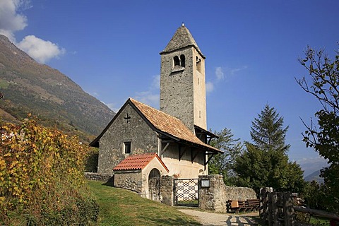 Saint Prokulus Church in Naturns, South Tirol, Italy, Europe