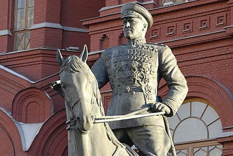 Monument of Russian World War II hero, Marshal Zhukov, Moscow, Russia