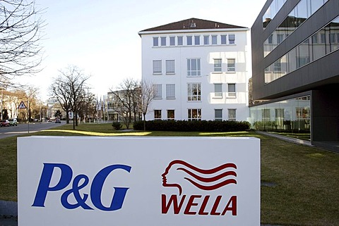 Headquarters of Wella AG, cosmetics producing subsidiary of the US company Procter and Gamble, in Darmstadt, Hesse, Germany, Europe