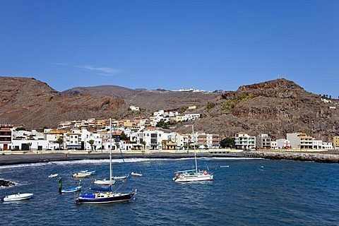 Harbour, Playa Santiago, La Gomera, Canary Islands, Spain, Europe
