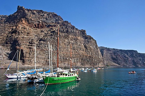 Harbour, Playa de Vueltas, Valle Gran Rey, La Gomera, Canary Islands, Spain, Europe