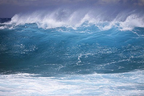 Waves at South Point, the southernmost point of the USA, Big Island, Hawai'i, Hawaii, USA