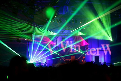 Techno-Rave Winterworld 2009 at the Sporthalle, Sports Hall, Oberwerth in Koblenz, Rhineland-Palatinate, Germany, Europe