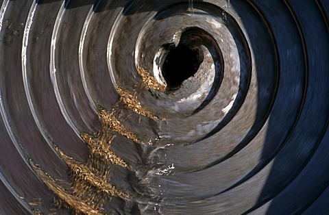 Gold being separated from quartz using a centrifuge