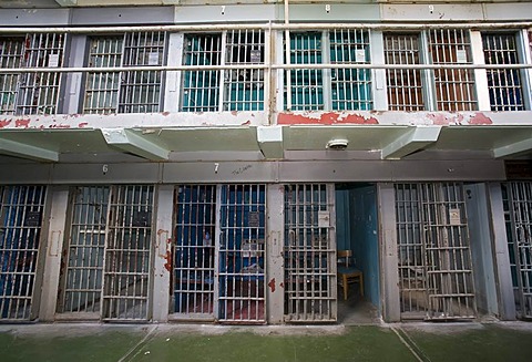 The West Virginia Penitentiary, constructed in 1866 and closed in 1995 after a court ruled that the prison's 5x7-foot cells were cruel and unusual punishment, Moundsville, West Virginia, USA