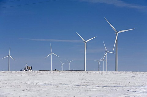 The Noble Thumb Windpark, owned by John Deere Wind Energy, Ubly, Michigan, USA