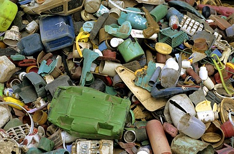 Pile of plastik rubbish, Burma, Birma, Myanmar, Asia