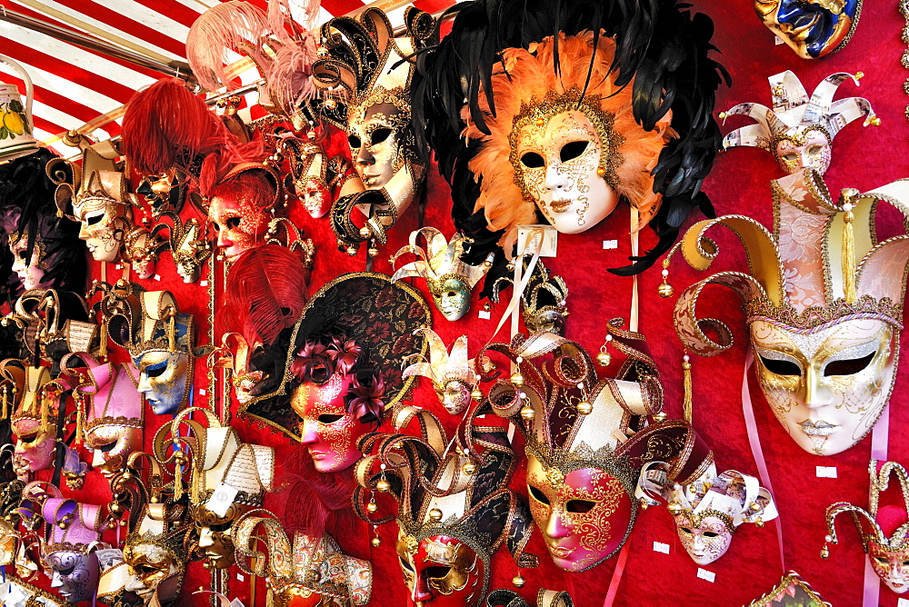 Masks, Auer Dult, traditional market in Munich, Bavaria, Germany, Europe