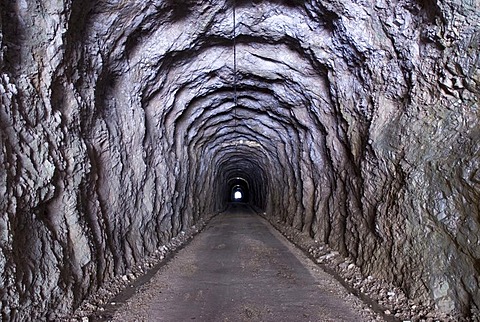 Tunnel in the Waldbahnstrasse, Kalkalpen National Park, Upper Austria, Austria, Europe