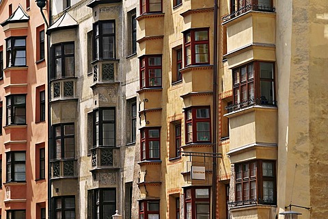 Houses in the duke Friedrichstrasse in Innsbruck in Tirol