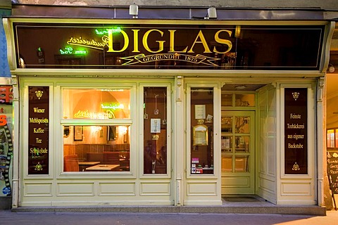 Cafe Diglas in the City of Vienna, Austria