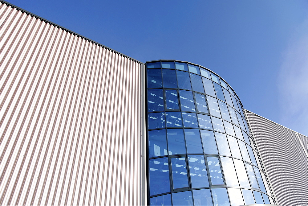 Building facade, industrial area