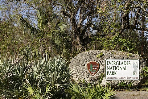 Entrance to the Everglades National Park, Florida, USA