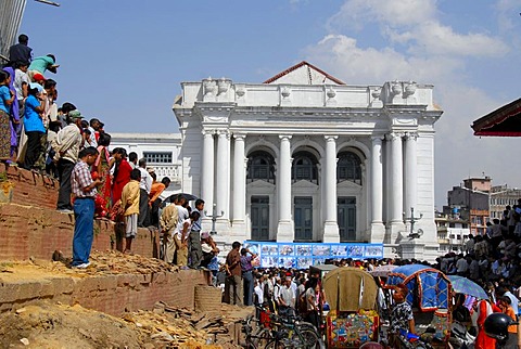 Assembley of many people Durbar Square Royal palace Hanuman Dhoka Kathmandu Nepal