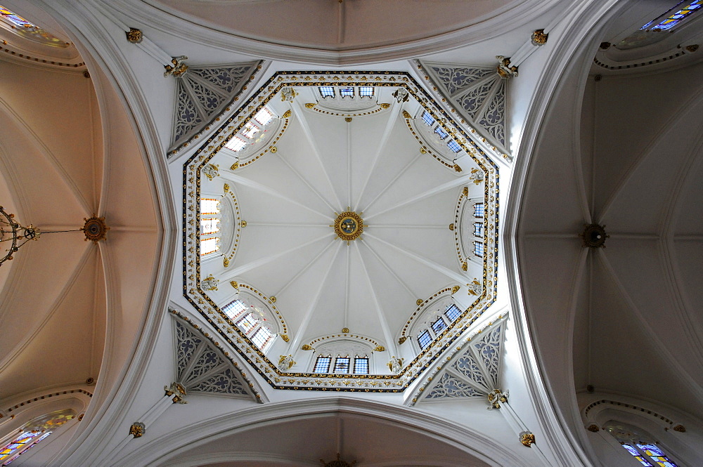 Dome, interior, Iglesia de la Purissima Xiqueta Church, Benissa, Alicante, Costa Blanca, Spain