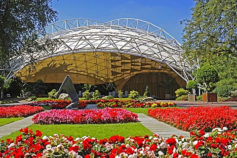 Music pavilion, stage, park, Grugapark, Essen, Ruhrgebiet, Ruhr Area, North Rhine-Westphalia, Germany, Europe