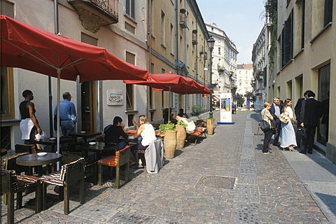 Turin Torino Piemonte Piedmont Italy Hasta coffee shop in the old town