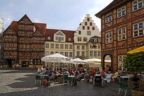 Hildesheim Lower Saxony Germany framework houses at the market place