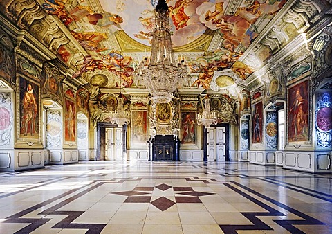 Neue Residenz New Residence Bamberg Upper Frankonia Bavaria Germany Kaisersaal emperor's hall decorated by Melchior Steidl 1707 to 1709