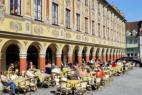 Former tax house market square Memmingen Bavarian Swabia Bavaria Germany