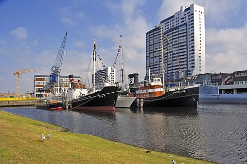 Four ships, Bremerhaven, Bremen, Germany